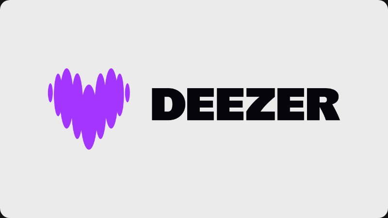 Logo de Deezer, qui va laisser ses utilisateurs écarter la musique entièrement générée par IA