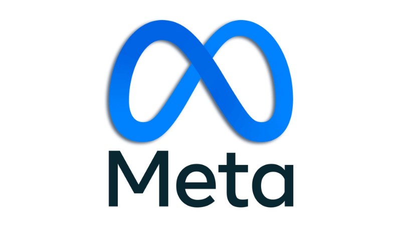 Logo bleu de Meta : symbole infini et mot « Meta » sur fond blanc